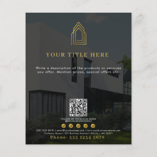 Modern Business Logotyp QR Code Social Media Photo Flygblad
