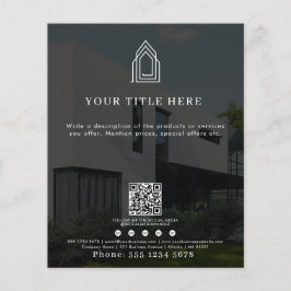 Modern Business Logotyp QR Code Social Media Photo Flygblad