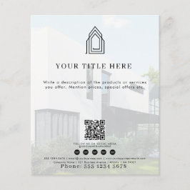 Modern Business Logotyp QR Code Social Media Photo Flygblad
