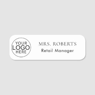 Modern Business Logotyp Retail Anpassningsbar Namnbricka