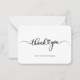 Modern Business Logotyp Script-Tack Anteckningskort