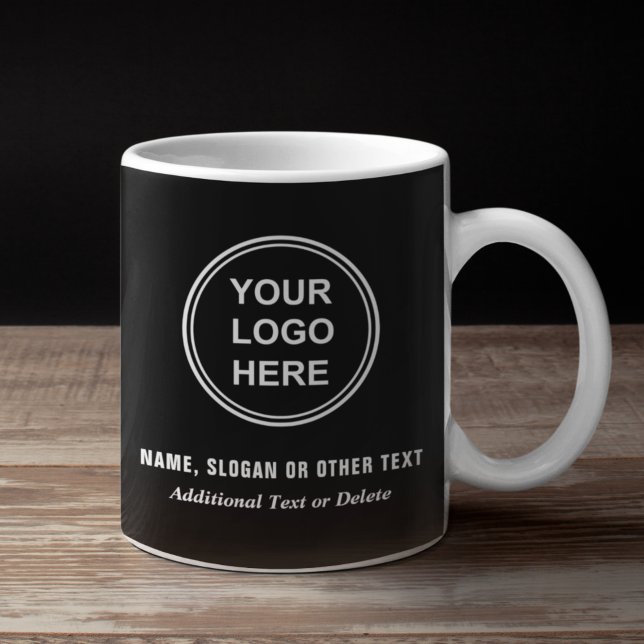 Modern Business Logotyp Snyggt Black Kaffemugg (Skapare uppladdad)