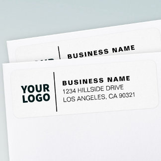 Modern Business Logotyp White & Black Returadress Etikett