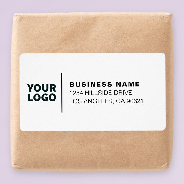 Modern Business Logotyp White & Black Returadress Fraktsedel (Skapare uppladdad)