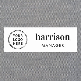 Modern Business Logotyp White Namnbricka