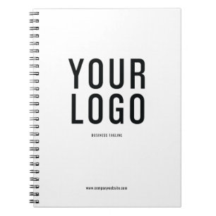 Modern Business Logotyp White Promoting Anteckningsbok