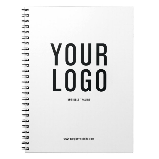 Modern Business Logotyp White Promoting Anteckningsbok (Framsidan)