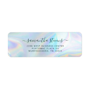 Modern Business Manager-Returadress - holografi Returadress Etikett