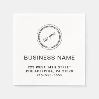 Modern Business Namn eller Logotyp Napkins Pappersservett