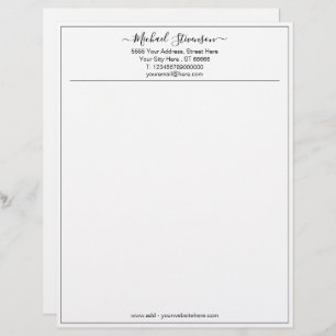 Modern Business Namn Text Personlig Letterhead Brevhuvud