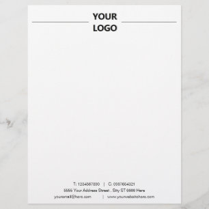 Modern Business Office Letterhead med Logotyp Brevhuvud
