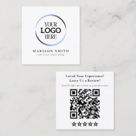 Modern Business Reviews QR-kodskort | Anpassad log Fyrkantigt Visitkort