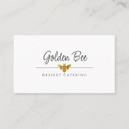 Modern Busy Golden Bee Logotyp Catering Culinary Visitkort