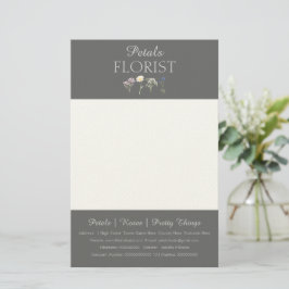 Modern Butik Blomsterbutik Branding Brev Brevpapper