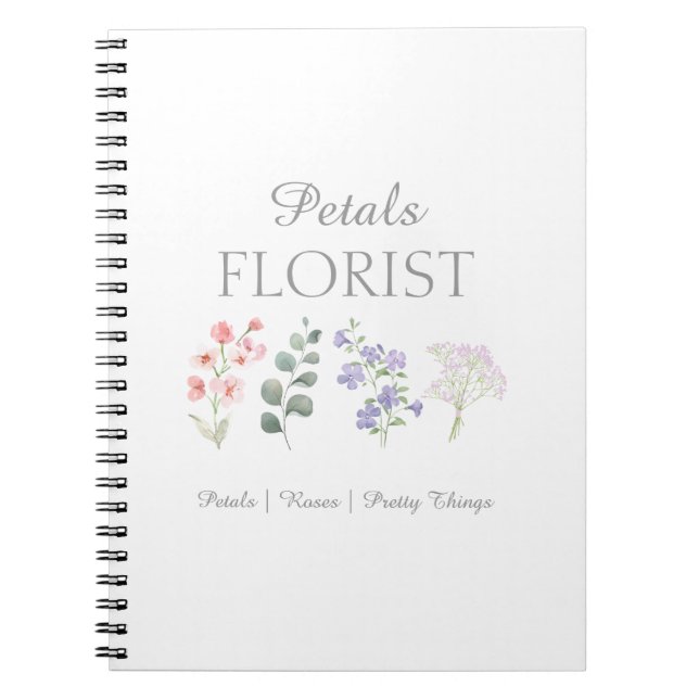 Modern Butik Blomsterbutik Varumärkesbyggande  Anteckningsbok (Framsidan)