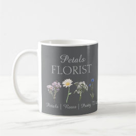 Modern Butik Blomsterbutik Varumärkesbyggande Kaffemugg