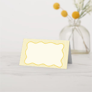 Modern Butter Gult Bröllop Placeringskort