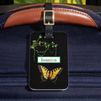 Modern Butterfly Anpassade Namn Bagagebricka