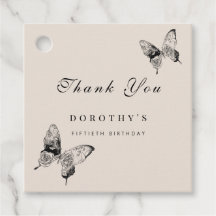 Modern Butterfly ANY Milestone Vuxen Birthday