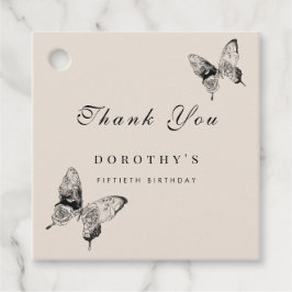 Modern Butterfly ANY Milestone Vuxen Birthday Gåvor Etiketter