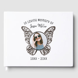Modern Butterfly Memorial Guest Bok