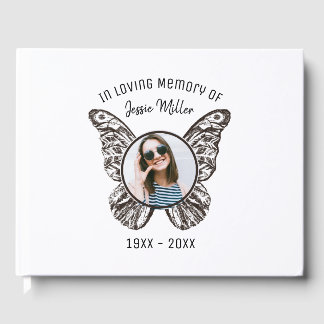 Modern Butterfly Memorial Guest Bok