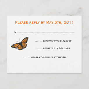 Modern Butterfly-OSA kort - Orange