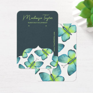 Modern Butterfly Personlig Earring Visning Card Visitkort