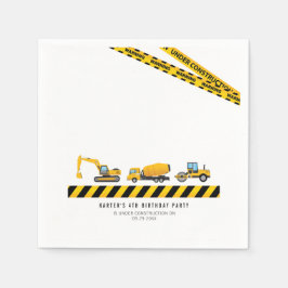 Modern byggdekretet Lastbil Verktyg Party Pappersservett
