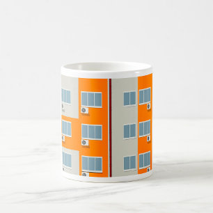 Modern Byggnad med Luft-konjoner Kaffemugg