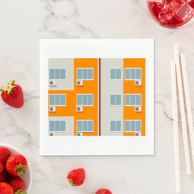 Modern Byggnad med Luft-konjoner Pappersservett (Skapare uppladdad)