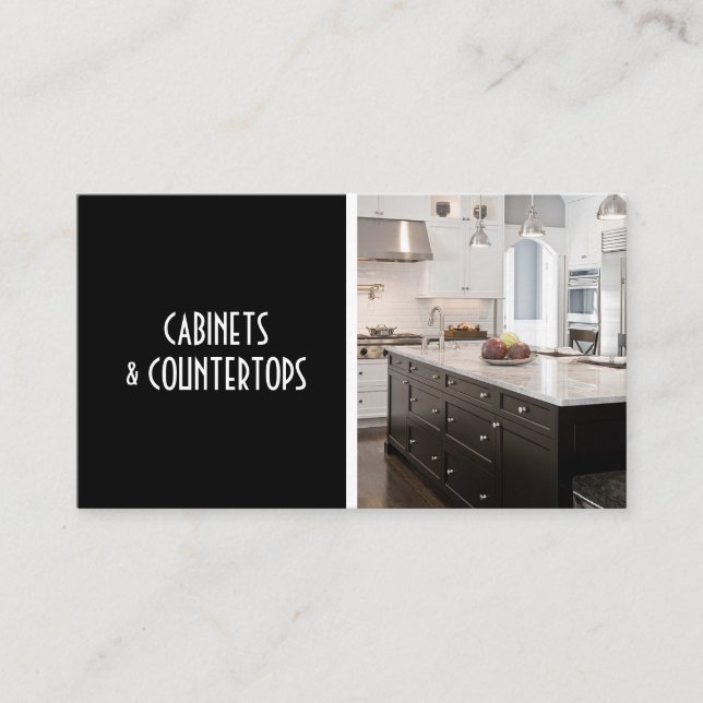 Modern CABINETS & COUNTERTOTOPS-byggkort Visitkort (Framsida)