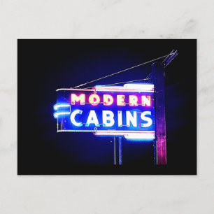Modern Cabins-Rt. 66 Neon Park, St. Robert, MO Helg Vykort