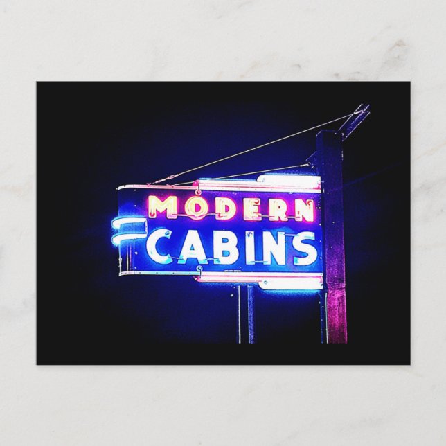 Modern Cabins-Rt. 66 Neon Park, St. Robert, MO Helg Vykort (Framsida)