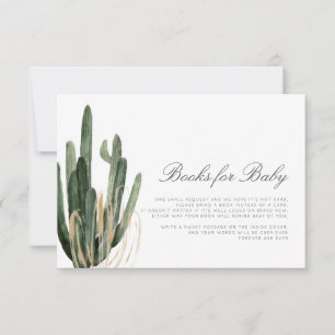 Modern Cactus Baby Shower Bokar för Baby Card