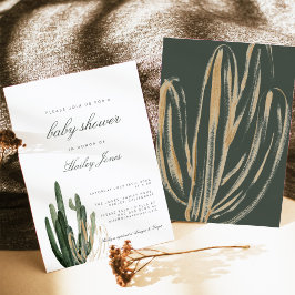 Modern Cactus Baby Shower-inbjudan Inbjudningar
