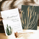 Modern Cactus bröllopsinbjudan Inbjudningar<br><div class="desc">Den här inbjudan innehåller vattenfärgsräknare och ett typsnitt för eleganten. Det här är perfekten inbjudan för ditt bohemiska,  sommar- eller trädgårdsbröllop.</div>