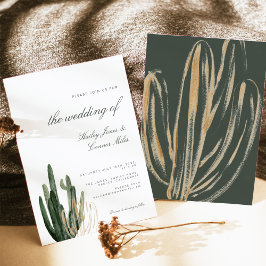 Modern Cactus bröllopsinbjudan Inbjudningar