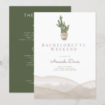 Modern Cactus Desert Westerna Bachelorette Helg 