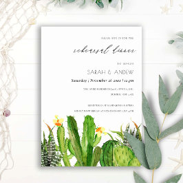 MODERN CACTUS GARDEN WATERCOLOR REHEARSAL DINNER INBJUDNINGAR