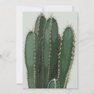 modern cactus greenery-foto julkort