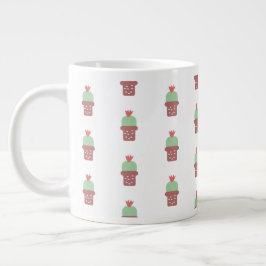 Modern Cactus Poted Plant Simple Jumbo Mugg