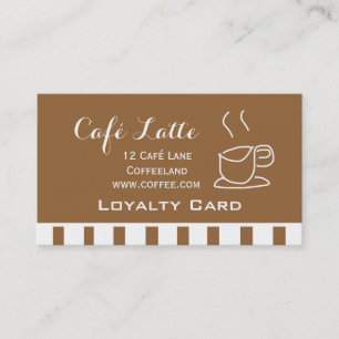 Modern cafe Loyalty Card för kaffe Visitkort