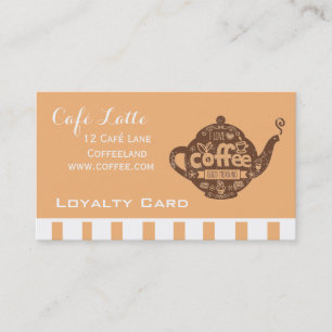 Modern cafe Loyalty Card för kaffe Visitkort