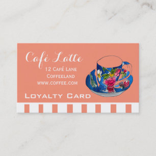 Modern cafe Loyalty Card för kaffe Visitkort