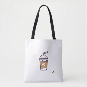 "Modern Cafe & Shakes Logotyp Design Bag - Trendig Tygkasse