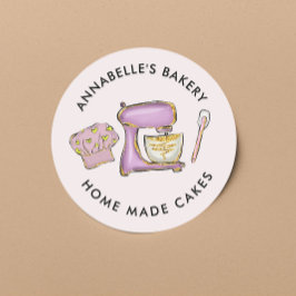 Modern Cakes & Sweets Cupkaka Home Bakery Runt Klistermärke
