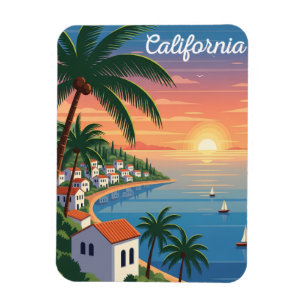 Modern California Magnet Retro Westkust Resa