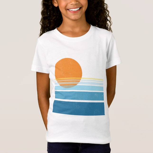 Modern California Sunrise Tee Shirt (Framsida)