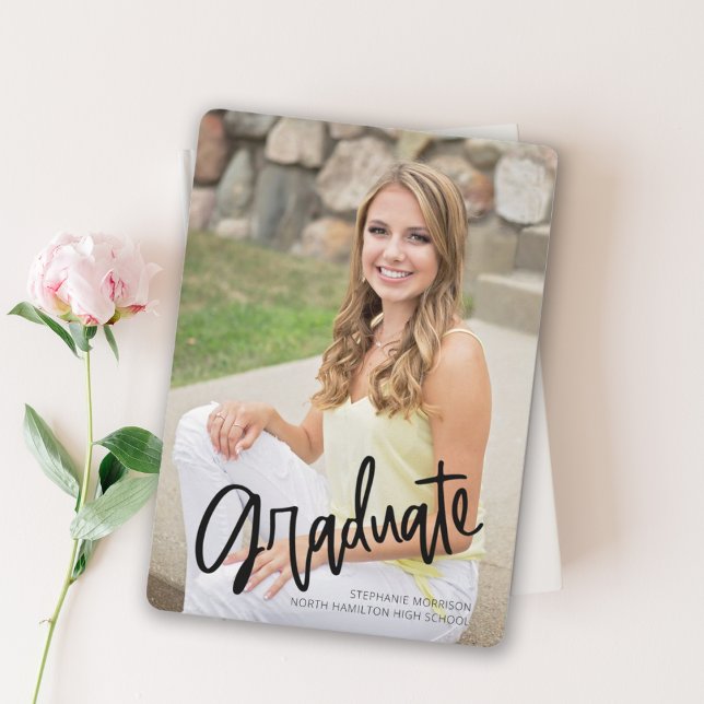 Modern calligrafi 2023 Photo Studentfest Inbjudningar (Skapare uppladdad)